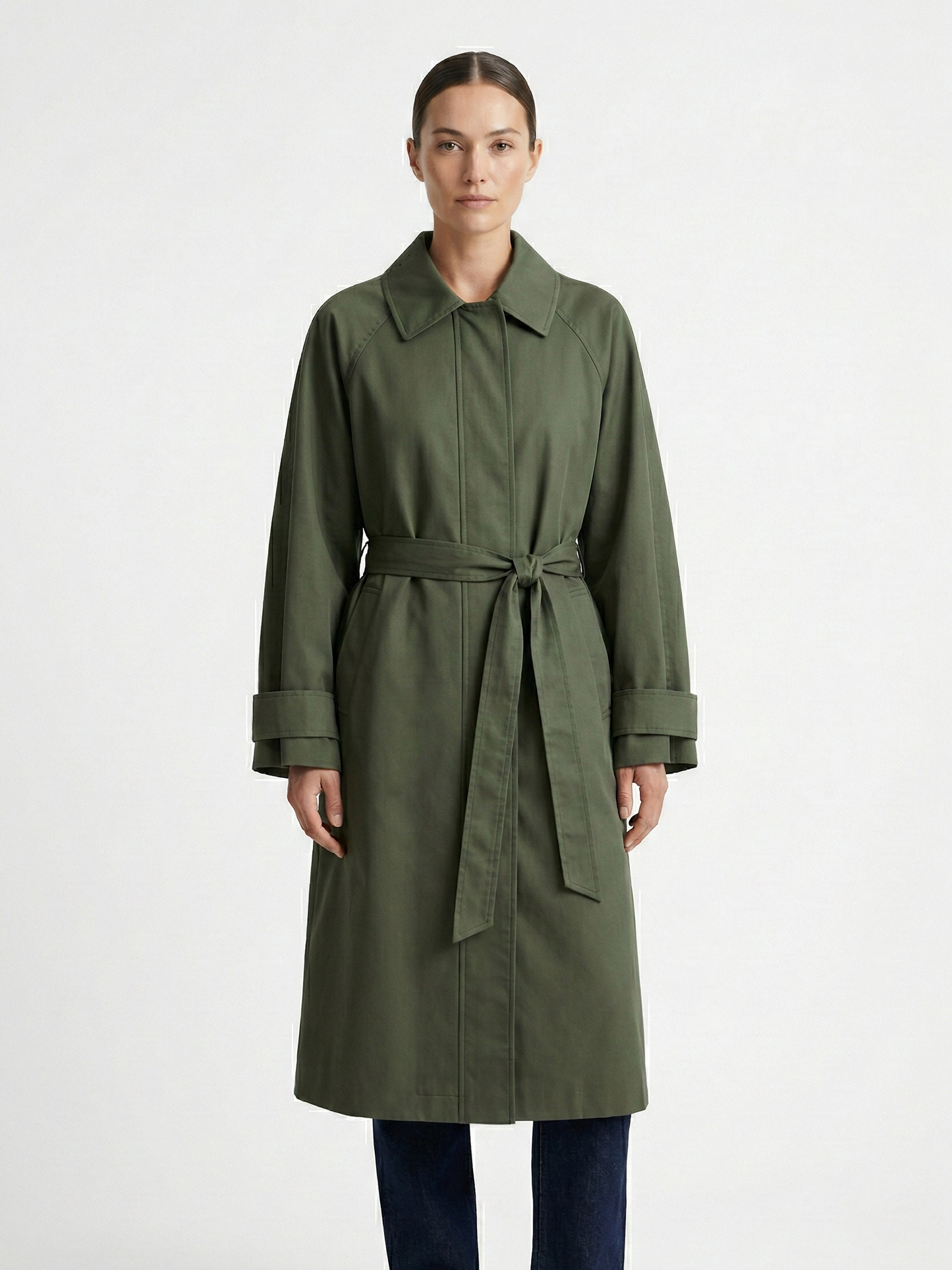 TRENCH IMPERMÉABLE EN COTON MÉLANGE