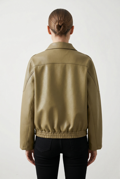 BLOUSON MOTARD EN SIMILICUIR