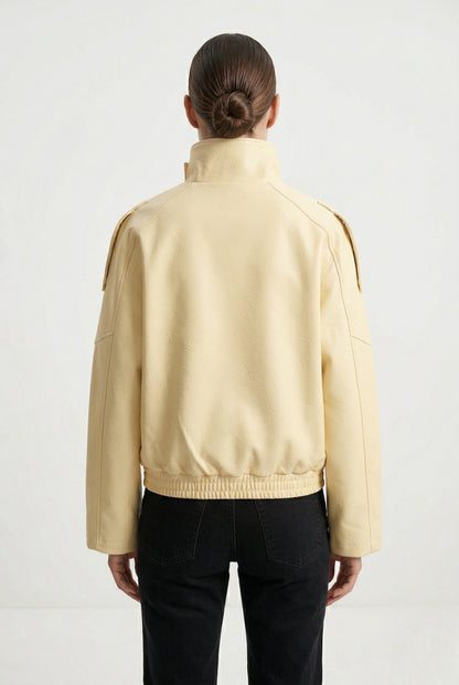BLOUSON MOTARD EN SIMILICUIR