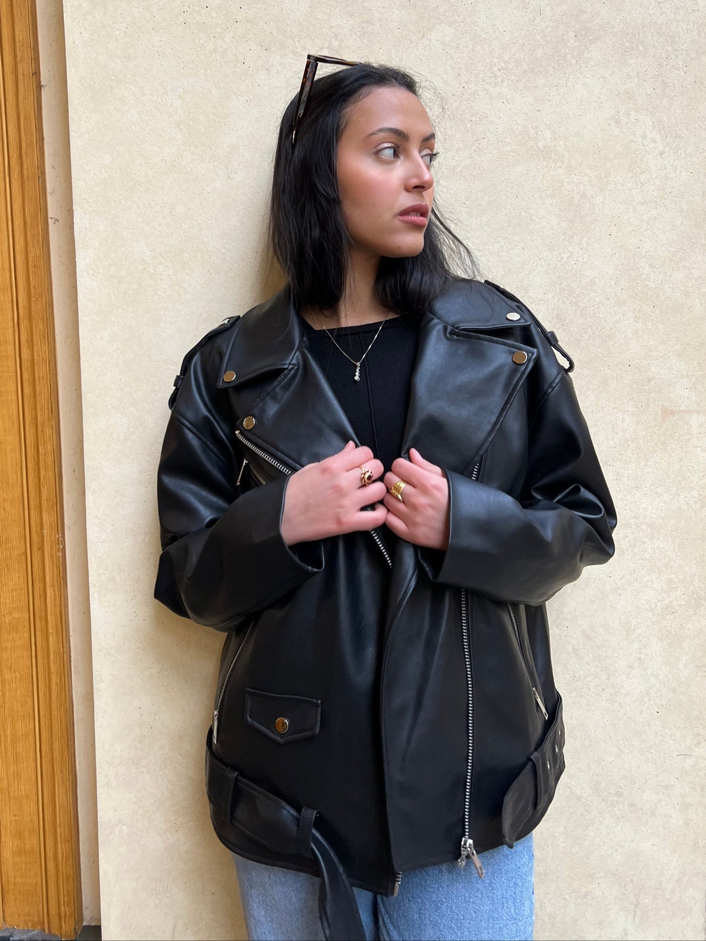 PERFECTO OVERSIZE EN SIMILICUIR