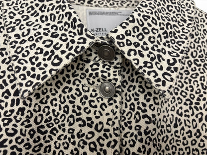 VESTE EN JEANS À IMPRIMÉ LÉOPARD