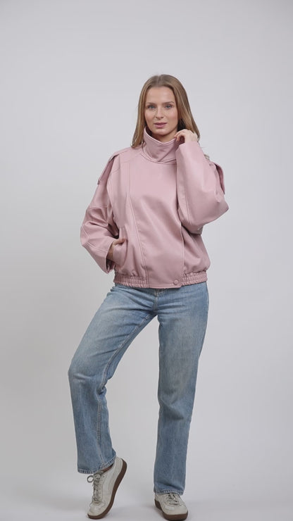 BLOUSON MOTARD EN SIMILICUIR