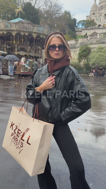 BLOUSON MOTARD EN SIMILICUIR